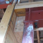 HSS-column-bolted-to-steel-beam
